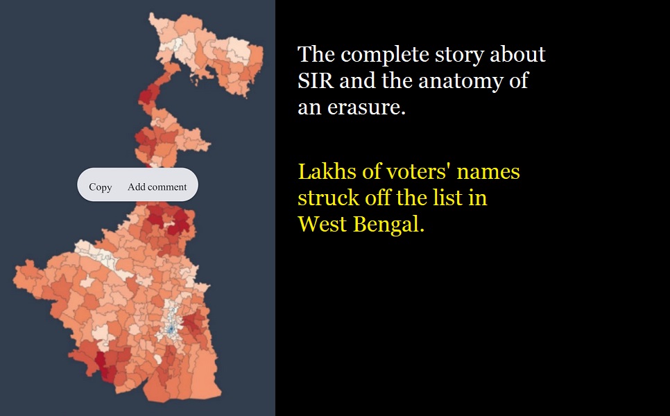 Lakhs of voters' names struck off the list in West Bengal.