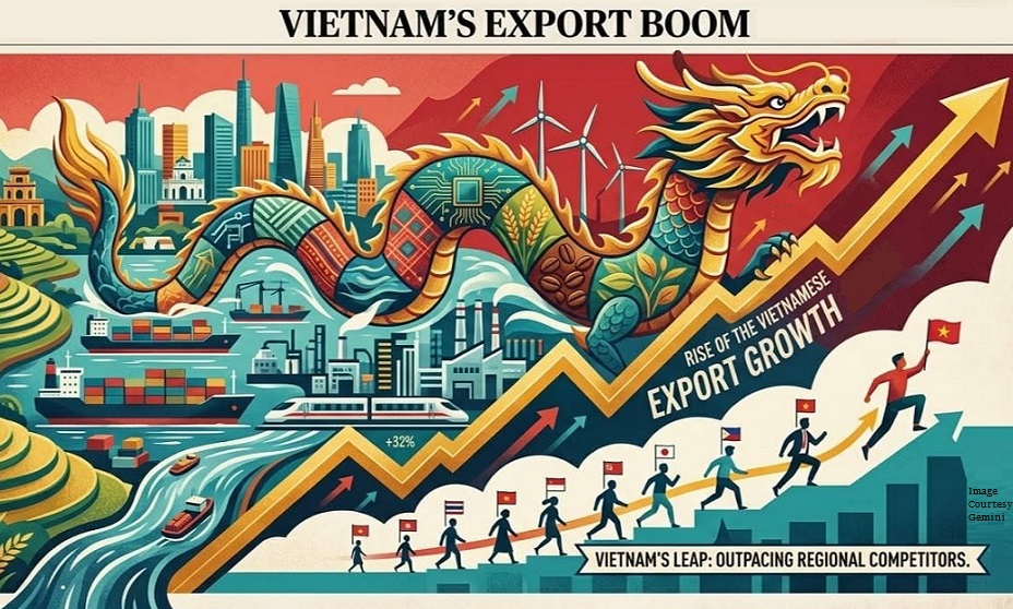 Vietnam outpaces other South East Asian countries and is now a major exporter to United States.